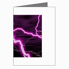 Purple Lightning Large Greeting Card by PurpleVIP