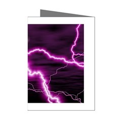 Purple Lightning 8 Pack Small Greeting Card by PurpleVIP