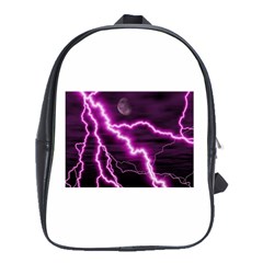 Purple Lightning Large School Backpack