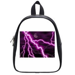 Purple Lightning Small School Backpack