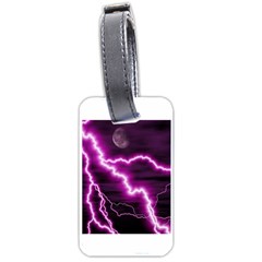 Purple Lightning Single-sided Luggage Tag