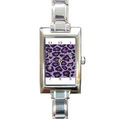 Purple Leopard Print Classic Elegant Ladies Watch (rectangle)