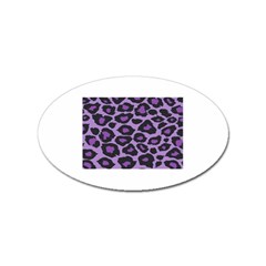 Purple Leopard Print Sticker (oval) by PurpleVIP