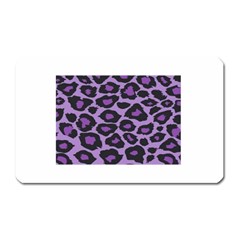 Purple Leopard Print Large Sticker Magnet (rectangle)