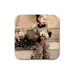 Trick Or Treat Baby 4 Pack Rubber Drinks Coaster (square) by tammystotesandtreasures