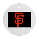 Sf Giants Logo Ceramic Ornament (Round) Front