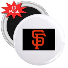 Sf Giants Logo 10 Pack Large Magnet (round) by tammystotesandtreasures