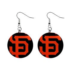 Sf Giants Logo Mini Button Earrings