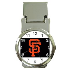 Sf Giants Logo Chrome Money Clip With Watch