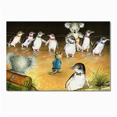 Penguins Parade 10 Pack Large Postcard