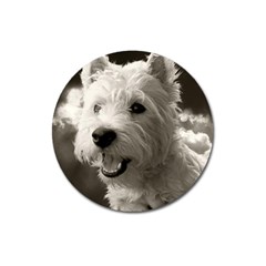 Westie Puppy Large Sticker Magnet (round)