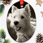 Westie.puppy Oval Ornament (Two Sides) Front