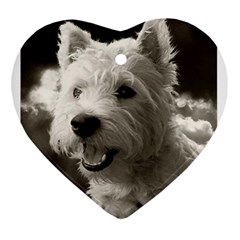 Westie Puppy Heart Ornament (two Sides)