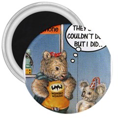 Wombat Woman Large Magnet (round)