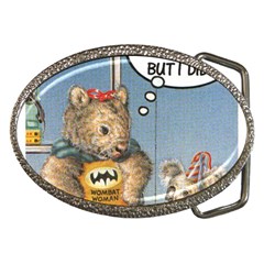 Wombat Woman Belt Buckle (oval)