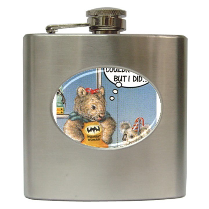 Wombat Woman Hip Flask