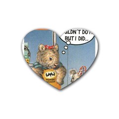 Wombat Woman Rubber Drinks Coaster (heart)