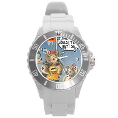 Wombat Woman Round Plastic Sport Watch Large