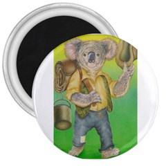 Green Gold Swaggie Large Magnet (round)