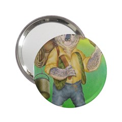 Green Gold Swaggie Handbag Mirror