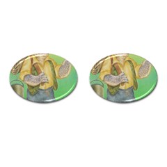 Green Gold Swaggie Oval Cuff Links