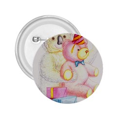 Koala And Bear  Regular Button (round) by Koalasandkangasplus