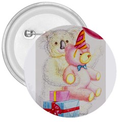 Koala And Bear  Large Button (round)