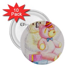 Koala And Bear  10 Pack Regular Button (round)