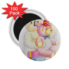 Koala And Bear  100 Pack Regular Magnet (round)