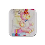 Koala And Bear  4 Pack Rubber Drinks Coaster (Square) Front