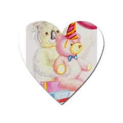 Koala And Bear  Large Sticker Magnet (heart)