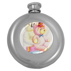 Koala And Bear  Hip Flask (round)