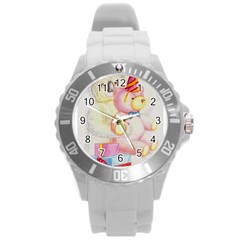 Koala And Bear  Round Plastic Sport Watch Large