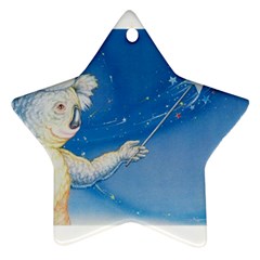 Santa Wand Koala Ceramic Ornament (star) by Koalasandkangasplus