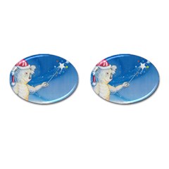 Santa Wand Koala Oval Cuff Links by Koalasandkangasplus