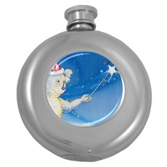 Santa Wand Koala Hip Flask (round) by Koalasandkangasplus