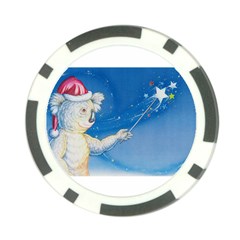 Santa Wand Koala Poker Chip by Koalasandkangasplus