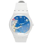 Santa Wand koala Round Plastic Sport Watch Medium Front