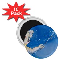 Santa Wand Koala 10 Pack Small Magnet (round) by Koalasandkangasplus