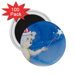 Santa Wand Koala 100 Pack Regular Magnet (round) by Koalasandkangasplus