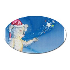 Santa Wand Koala Large Sticker Magnet (oval)