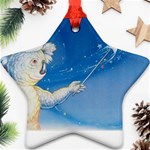 Santa Wand koala Twin-sided Ceramic Ornament (Star) Front